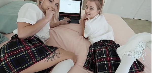  Lucky Brother Doing Threesome with Hotties Teens Schoolgirls - Pervlove.com